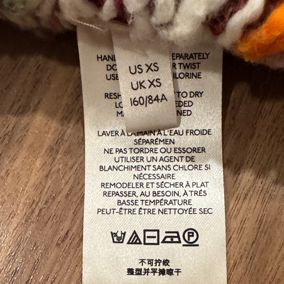 Free People Winter Bright Multicolor Hooded Knit Sweater - XS - Picture 8 of 12